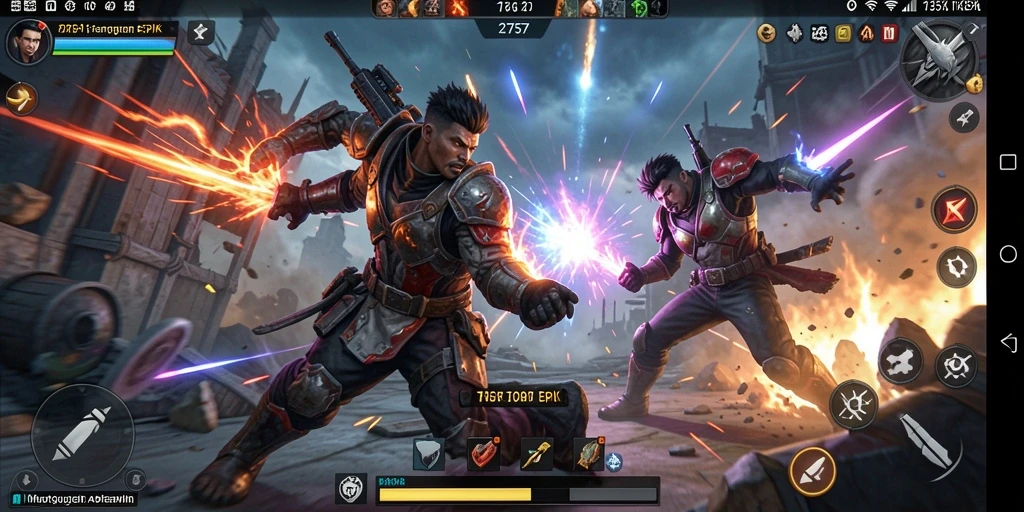 Gameplay mendebarkan dengan aksi pertarungan yang intens.