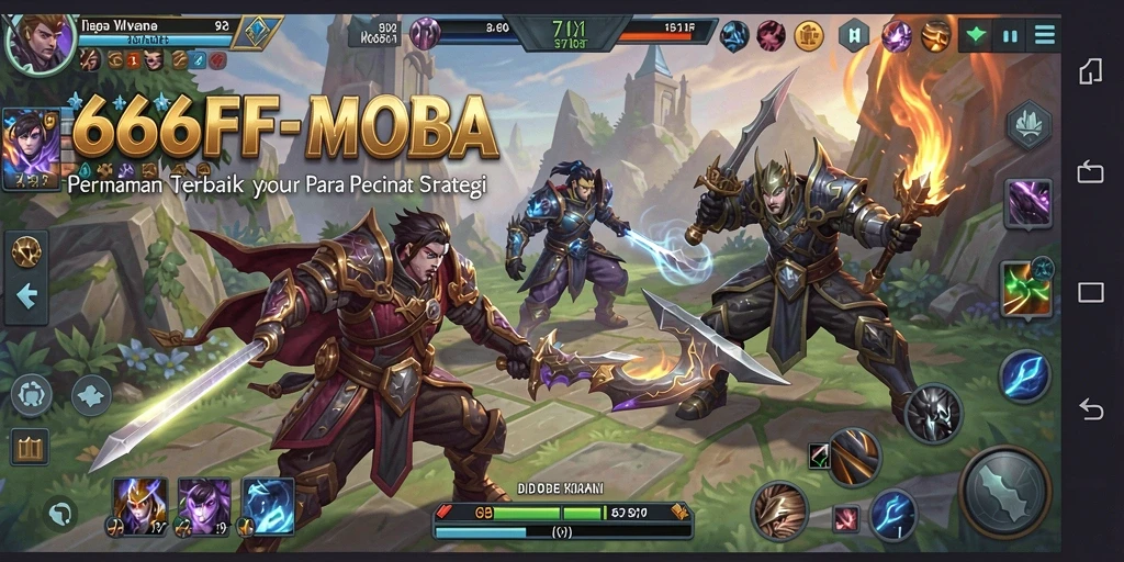 Tampilan gameplay MOBA yang mendebarkan dari 666FF.