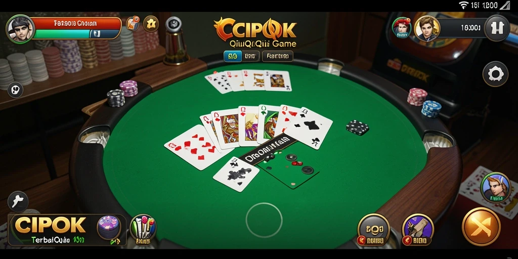 Tampilan gameplay seru dari game QiuQiu CIPOK.