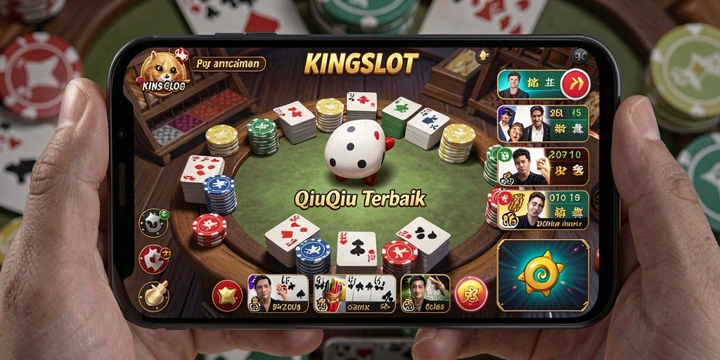 Tampilan utama gameplay KINGSLOT dengan efek grafis yang menarik.