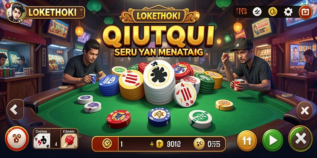 Screenshot gameplay menampilkan suasana seru permainan QiuQiu.