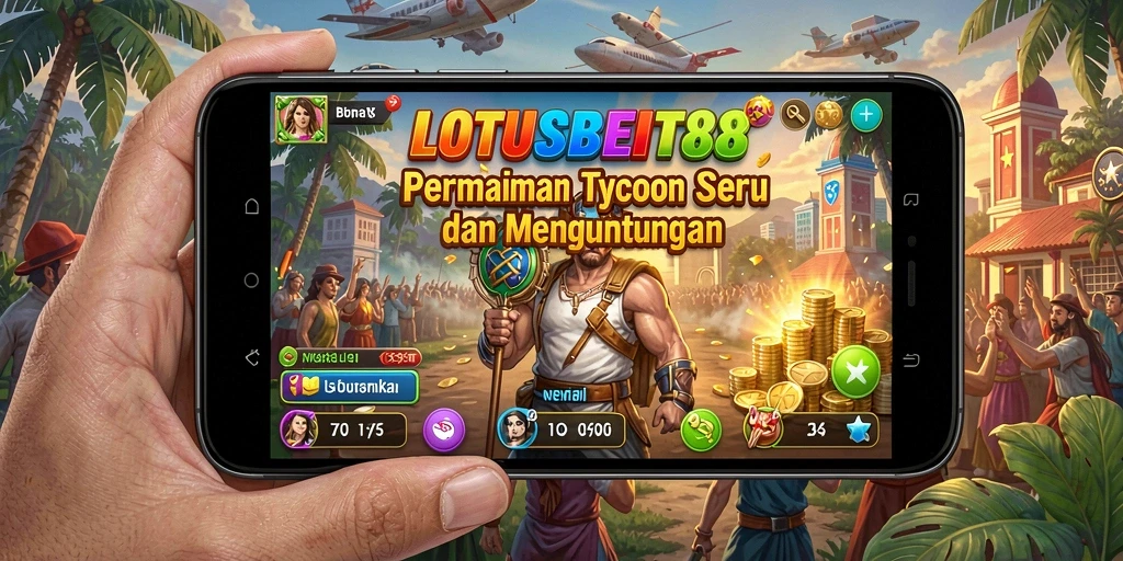 Gameplay LOTUSBET88 yang menarik dengan interaksi bisnis yang seru.