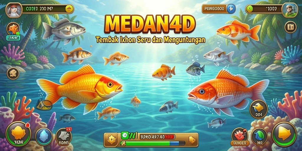 Screenshot MEDAN4D menampilkan aksi seru gameplay Tembak Ikan.