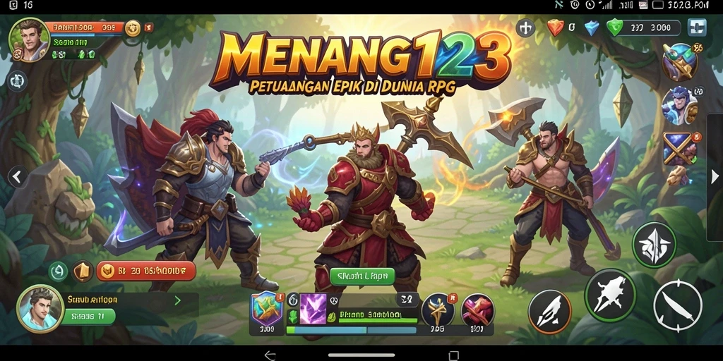 Tampilan gameplay RPG yang mendebarkan di MENANG123.