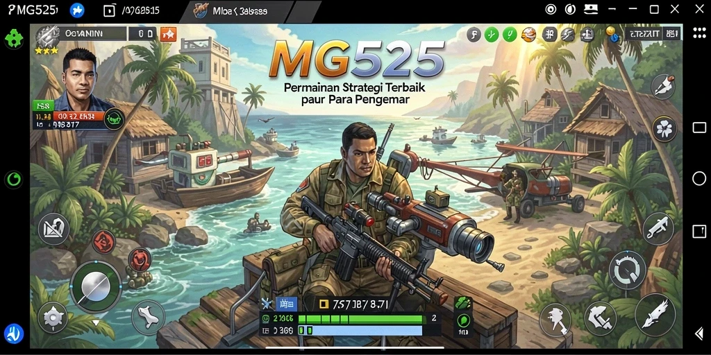 Tampilan gameplay menakjubkan dalam MG525 yang penuh strategi.