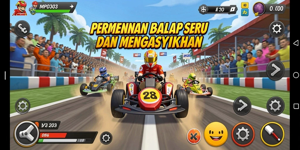 Gameplay balap menegangkan di MPO303 dengan trek yang mendebarkan.
