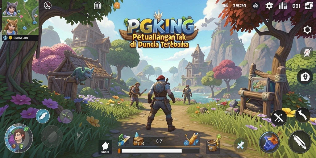 Tampilan utama gameplay PGKING yang menawan dan penuh petualangan.