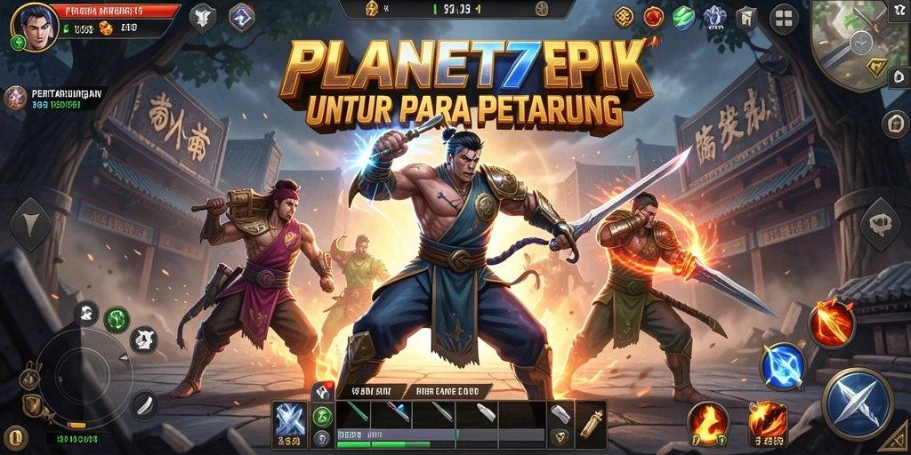 Tampilan gameplay seru di PLANET77 dengan pertarungan yang dinamis.
