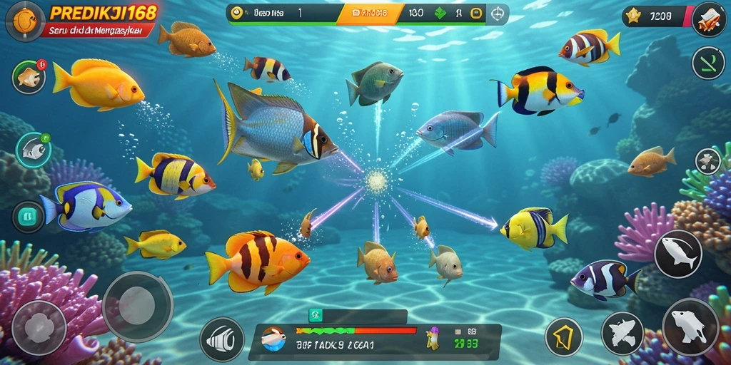 Tampilan seru dari gameplay Tembak Ikan PREDIKSI168.