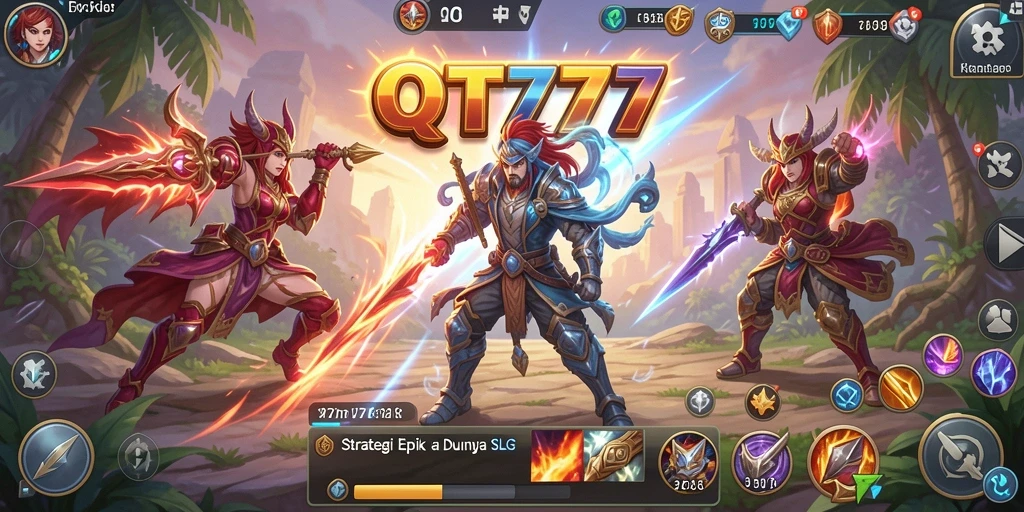 Tampilan gameplay yang menegangkan dan strategi mendalam di QT777.