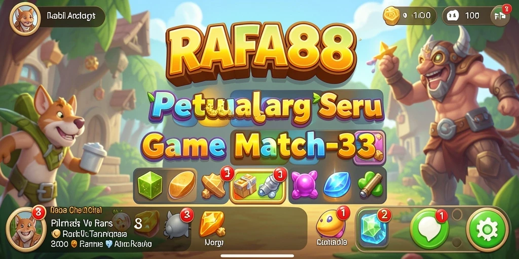 Gameplay menarik dari RAFA88 yang penuh warna dan tantangan Match-3.