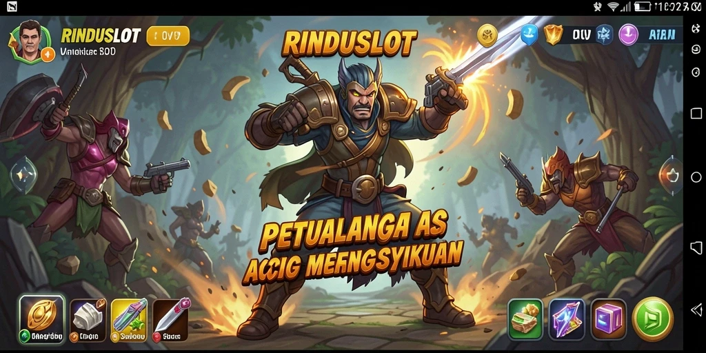 Tampilan gameplay RINDUSLOT yang seru dan mendebarkan.