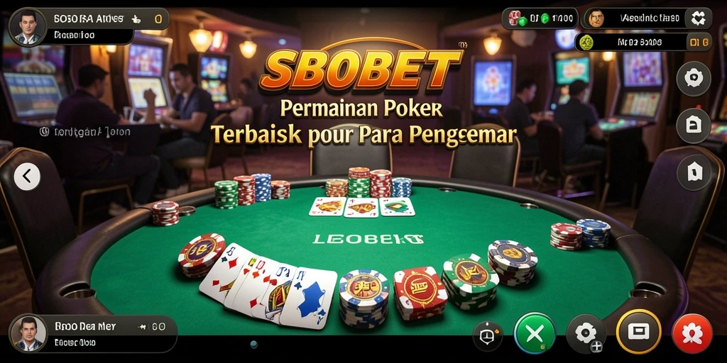 Screenshot utama SBOBET menampilkan pemain bersaing dalam permainan Poker yang mendebarkan.