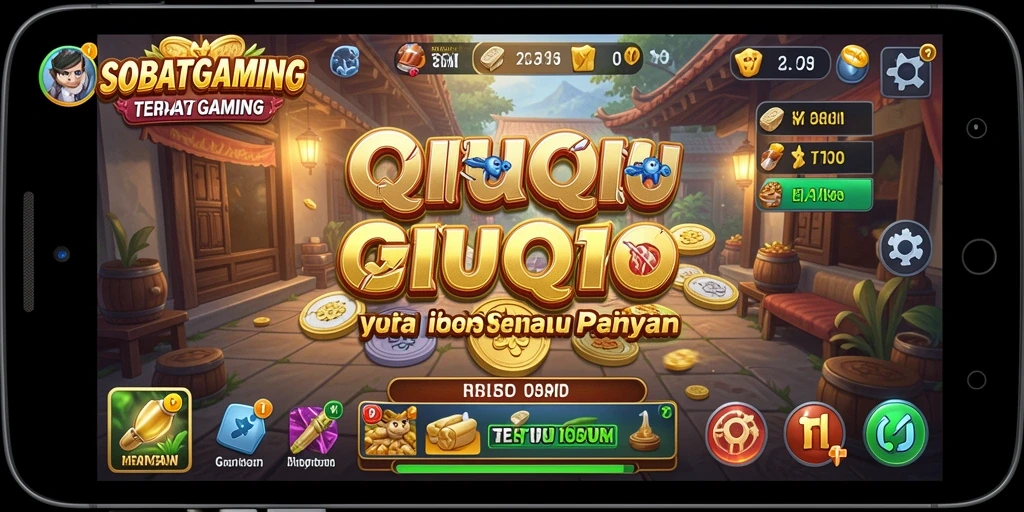 Tampilan menarik dari gameplay QiuQiu di SOBATGAMING.