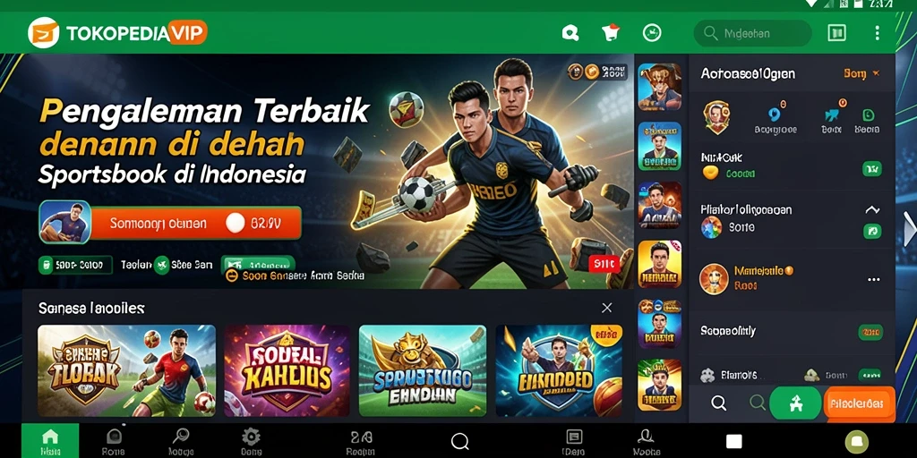 Screenshot utama TOKOPEDIAVIP menampilkan gameplay taruhan yang dinamis.
