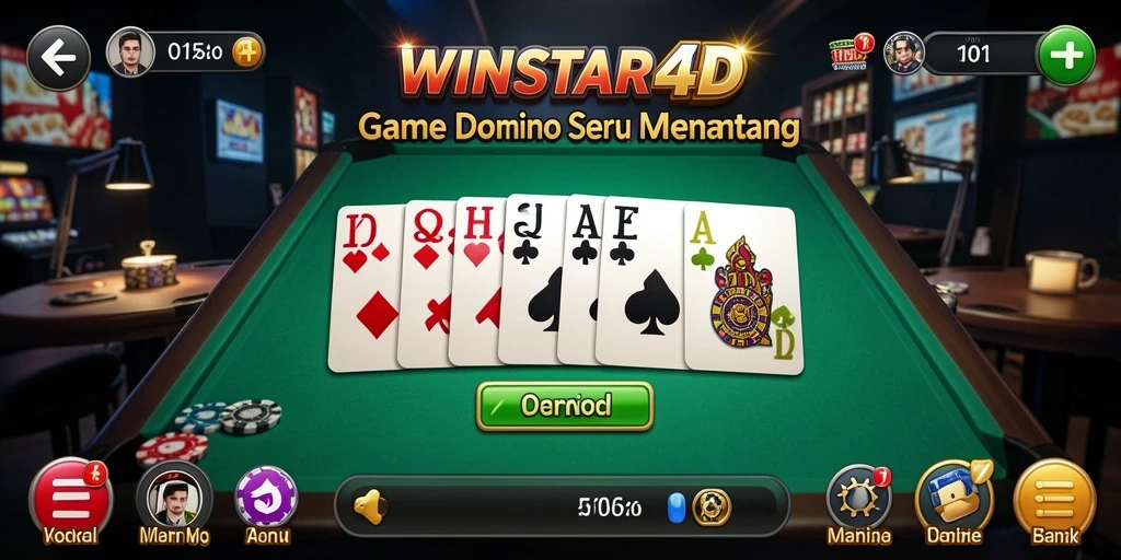 Tampilan gameplay domino yang menarik di WINSTAR4D.